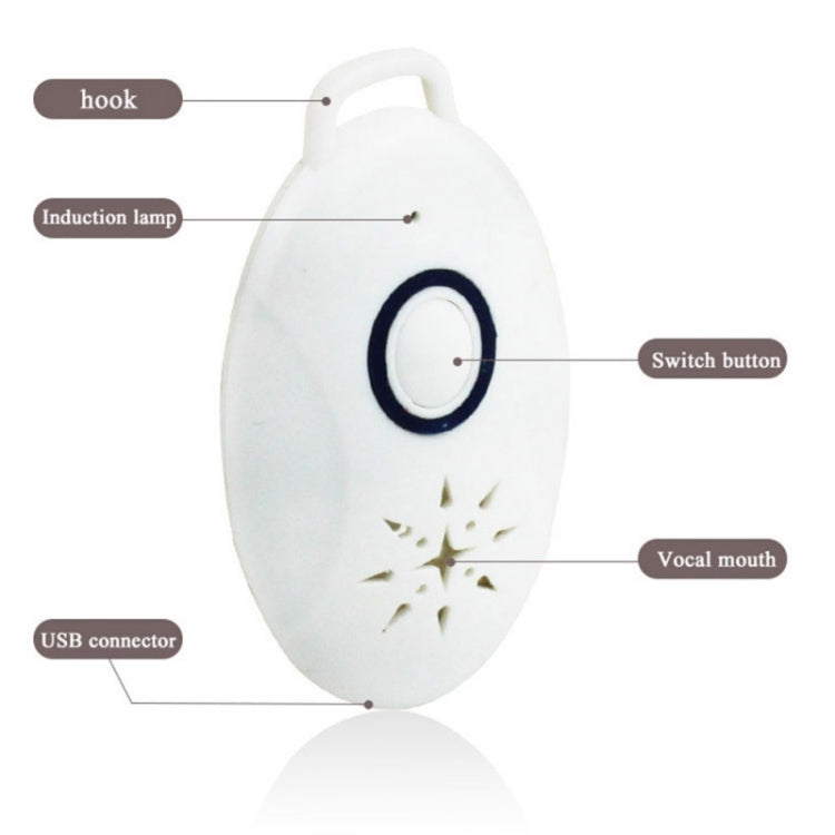 Mini Portable Outdoor Ultrasonic Repellent Anti-insect Anti-mouse for Camping Outdoor Activities(White)