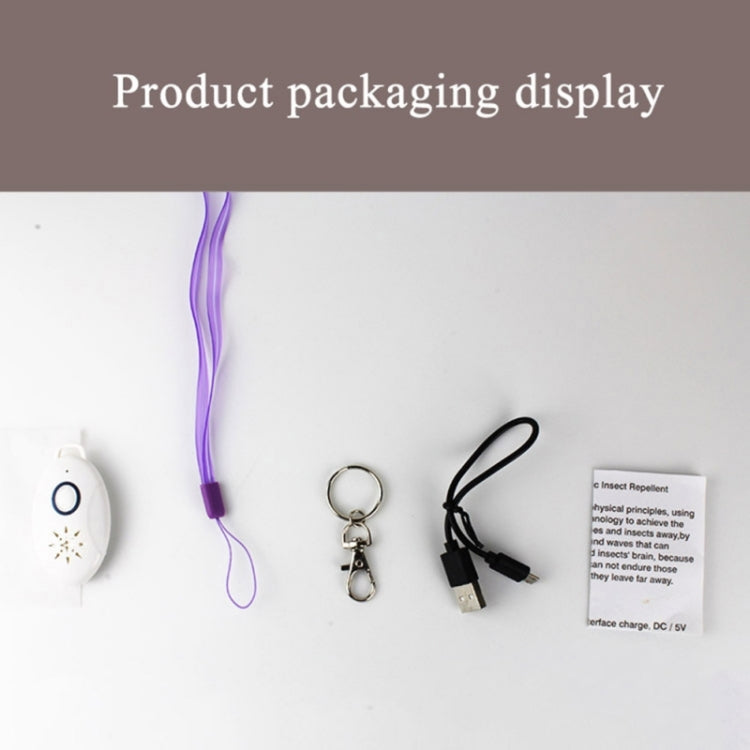 Mini Portable Outdoor Ultrasonic Repellent Anti-insect Anti-mouse for Camping Outdoor Activities(White)