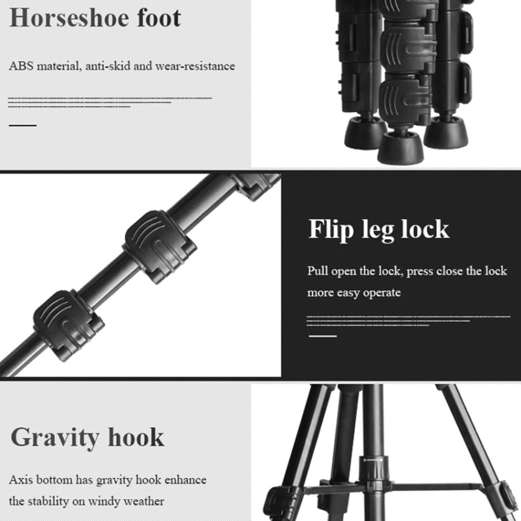 QingZhuangShiDai Q111S Aluminum Alloy Mobile Phone Camera Photography Tripod(Black) - free shipping - PMC Jewellery - Order now!