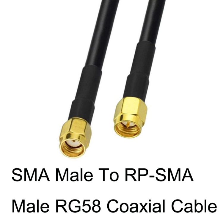 SMA Male To RP-SMA Male RG58 Coaxial Adapter Cable, Cable Length:10m - free shipping - PMC Jewellery - Order now!
