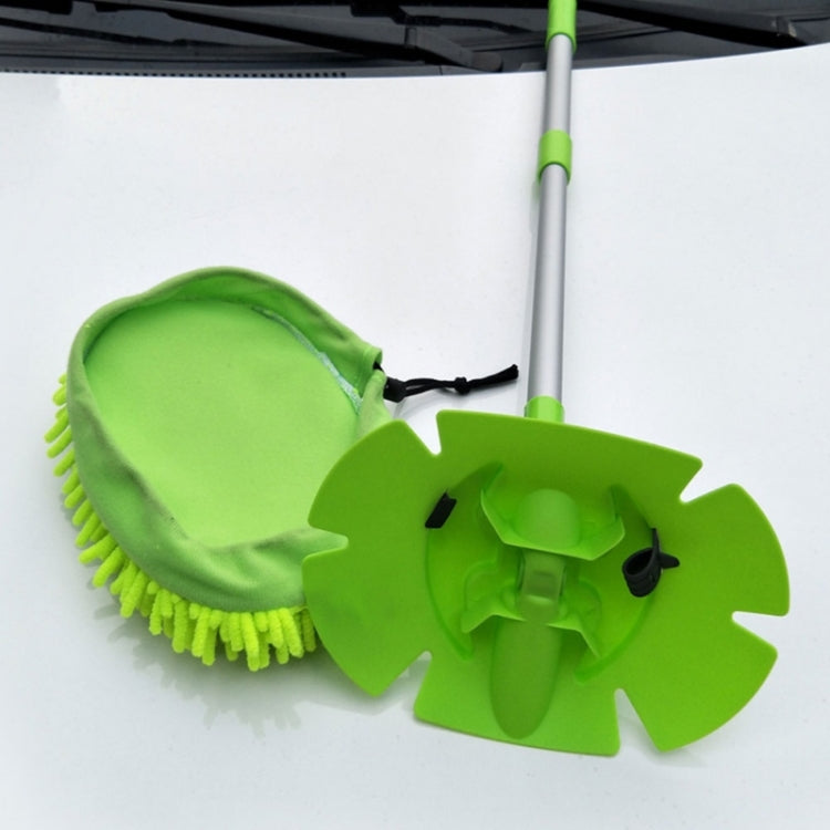 2 PCS Aluminum Alloy Three-section Telescopic Rod Car Wash Cleaning Brush Dusting Tool Dust Mop - Car washing supplies by PMC Jewellery | Online Shopping South Africa | PMC Jewellery | Buy Now Pay Later Mobicred