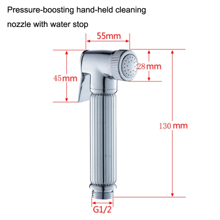 Multifunctional Wome Washers Pressure With Water Stop Woman Wash Nozzle Set, Colour:Black Antique