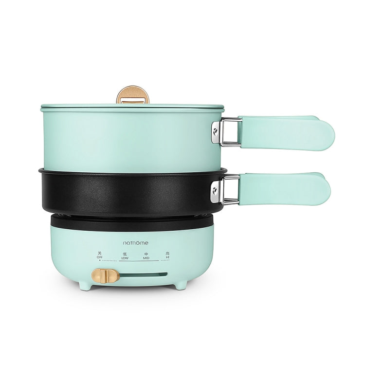 Nathome NDG01 Traveling Multi-purpose Split Folding Frying Pan Household Electric Cooker, Chinese Plug(Blue)
