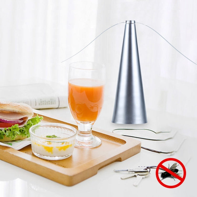 Multifunctional Fan Blade Automatic Fly Catcher Mosquito Repellent Fan, Size: 9x9x25cm(Silver)