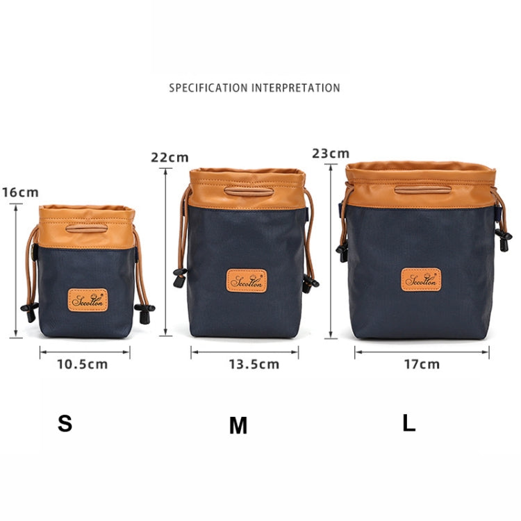 S.C.COTTON Camera Lens Protection Bag Liner Bag Waterproof Camera Storage Bag, Size: L(Khaki) - free shipping - PMC Jewellery - Order now!