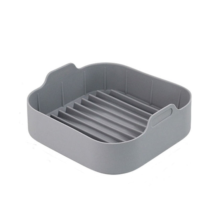 Air Fryer Silicone Grill Pan Accessories, Size: Square 20.5 cm(Gray) - Baking mat & Bakewares by PMC Jewellery | Online Shopping South Africa | PMC Jewellery | Buy Now Pay Later Mobicred