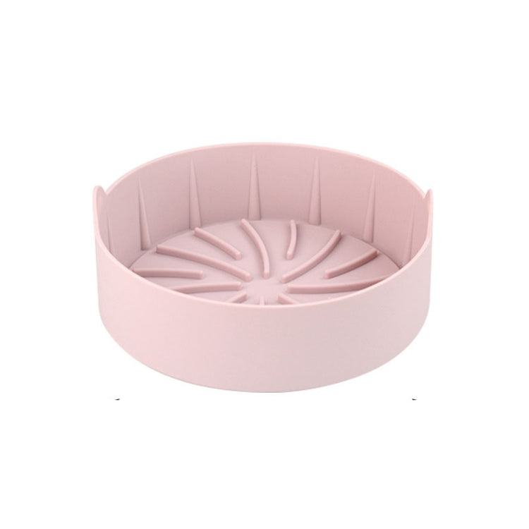 Air Fryer Silicone Grill Pan Accessories, Size: Round 22 cm(Pink) - Baking mat & Bakewares by PMC Jewellery | Online Shopping South Africa | PMC Jewellery | Buy Now Pay Later Mobicred