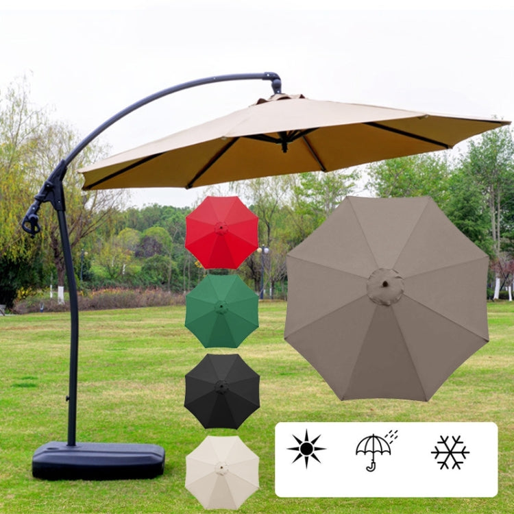 Polyester Parasol Replacement Cloth Round Garden Umbrella Cover, Size: Diameter 2.7m 8 Ribs(Big Red)