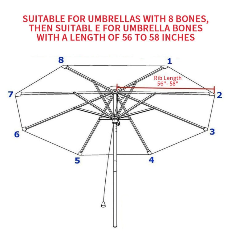 Polyester Parasol Replacement Cloth Round Garden Umbrella Cover, Size: Diameter 2.7m 8 Ribs(Big Red) - Patio Umbrella by PMC Jewellery | Online Shopping South Africa | PMC Jewellery | Buy Now Pay Later Mobicred
