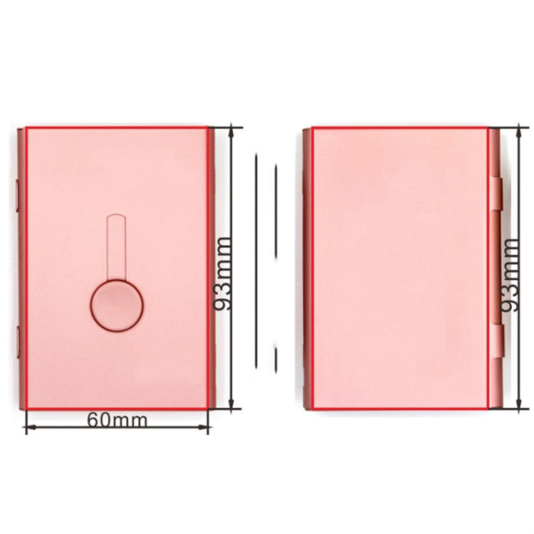 Metal Portable Push Card Case Ultra-thin Frosted Light Business Card Packing Box(Gray)