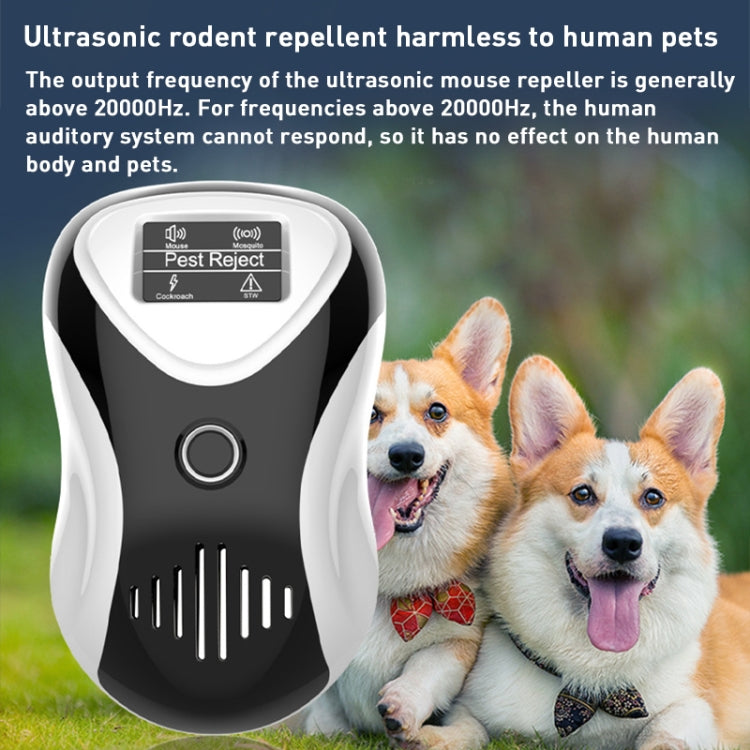 Ultrasonic Mouse Repeller Energy-Saving Silent Insect Repeller, Plug Type:UK Plug(Blue White)