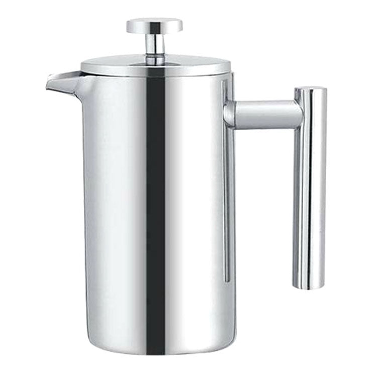 304 Stainless Steel French Pressure Coffee Pot Hand Made Tea Pot, Capacity:1000ml