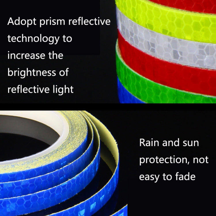 3 Rolls Bicycle Mountain Bike Motorcycle Sticker Car Contour Reflective Sticker Night Riding Reflective Sticker 1 x 800cm(Yellow)