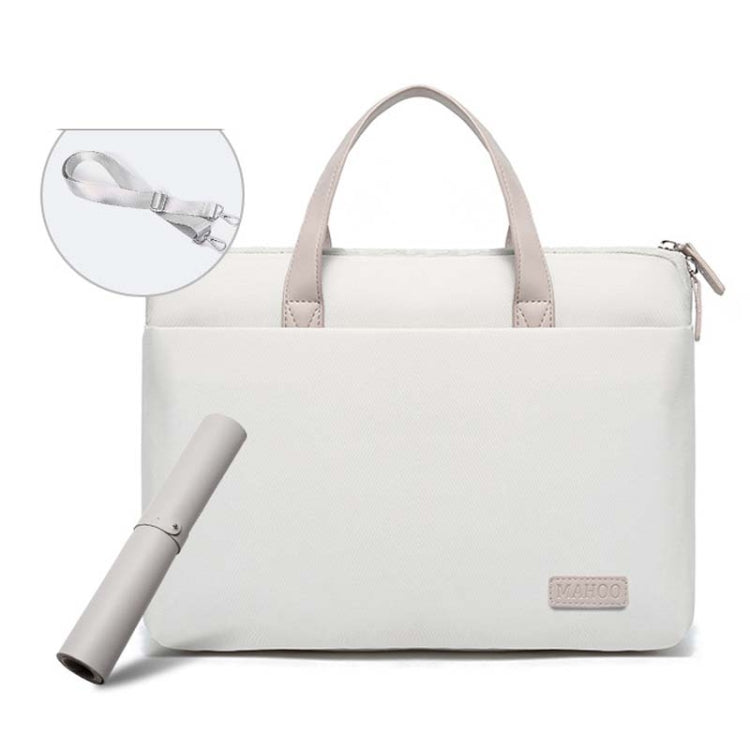 For MacBook 15.6-16.1 Inches MAHOO 10188 Ultra-Thin Hand Computer Bag Messenger Laptop Bag, Color:Gray+Gray Mouse Pad