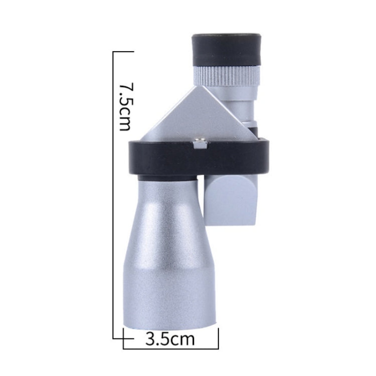 FEIRSH 8x20 Monocular Corner Telescope Outdoor Low Light Night Vision Portable Telescope(Metal Optical Red Film)