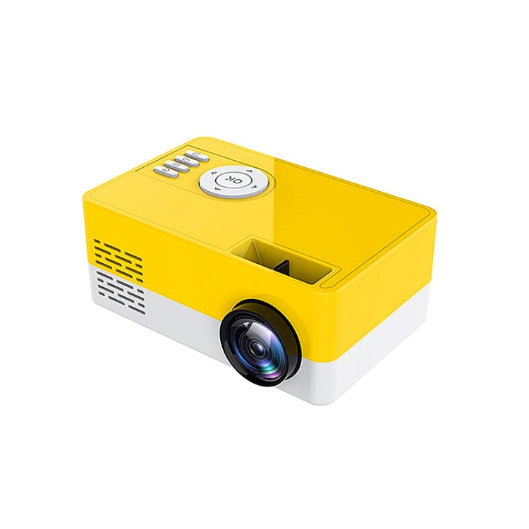 S261/J16 Home Mini HD 1080P Portable LED Projector, Support TF Card / AV / U Disk, Plug Specification:AU Plug(Yellow White)