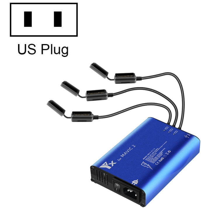 YX For DJI MAVIC 2 Aluminum Alloy Charger with Switch, Plug Type:US Plug