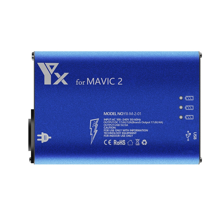 YX For DJI MAVIC 2 Aluminum Alloy Charger with Switch, Plug Type:US Plug