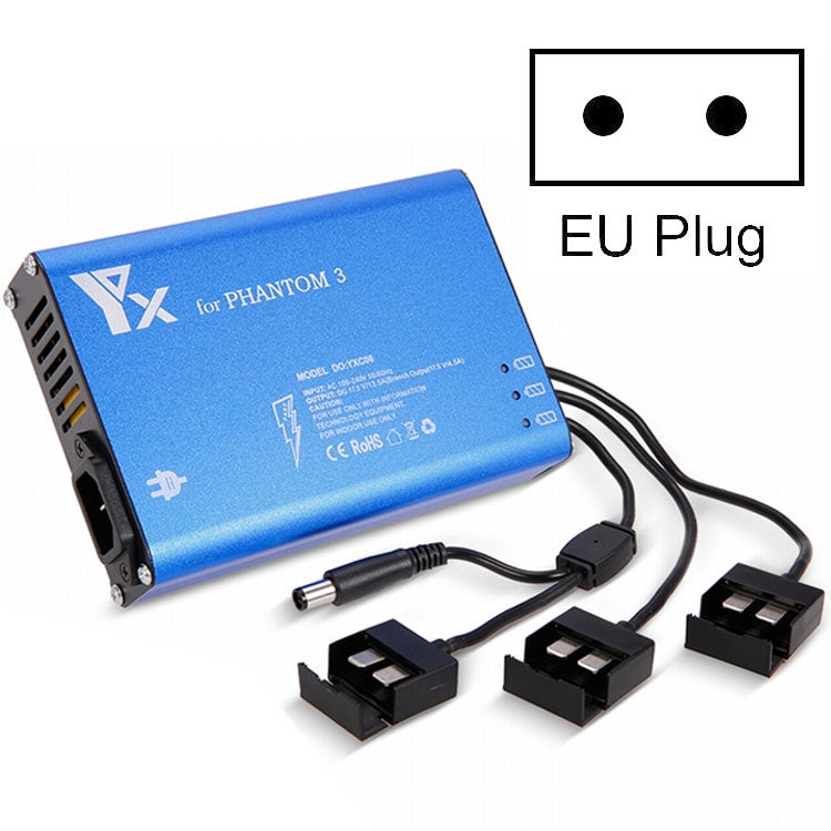 4 in 1 Parallel Power Hub Intelligent Battery Controller Charger for DJI Phantom 3 Standard SE FPV Drone, Plug Type:EU Plug - by PMC Jewellery | Online Shopping South Africa | PMC Jewellery