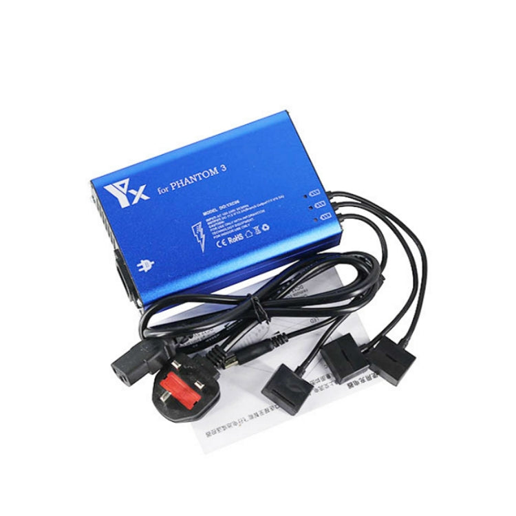 4 in 1 Parallel Power Hub Intelligent Battery Controller Charger for DJI Phantom 3 Standard SE FPV Drone, Plug Type:UK Plug - by PMC Jewellery | Online Shopping South Africa | PMC Jewellery | Buy Now Pay Later Mobicred