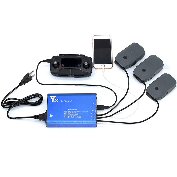 For DJI MAVIC Pro Aluminum Alloy 5 in 1 Hub Intelligent Battery Controller Charger, Plug Type:US Plug - Charger by PMC TechLife | Online Shopping South Africa | PMC TechLife | Buy Now Pay Later Mobicred