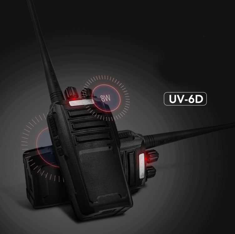 Baofeng BF-UV6D Civil Hotel Outdoor Construction Site Mobile High-power Walkie-talkie, Plug Specifications:UK Plug