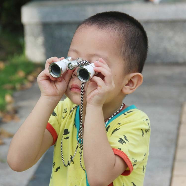 3x25mm Classical Ladies Drama Watching Telescope Carrying Binoculars With Chain(Black) - Binoculars by PMC TechLife | Online Shopping South Africa | PMC TechLife