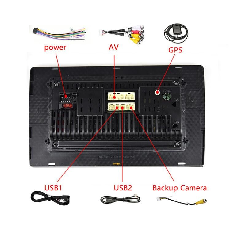 Universal Machine Android Smart Navigation Car Navigation DVD Reversing Video Integrated Machine, Size:10inch 1+16G, Specification:Standard+4 Lights Camera