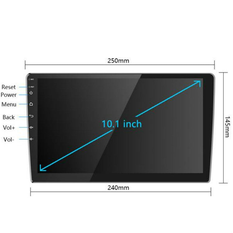 Universal Machine Android Smart Navigation Car Navigation DVD Reversing Video Integrated Machine, Size:10inch 2+16G, Specification:Standard+12 Lights Camera