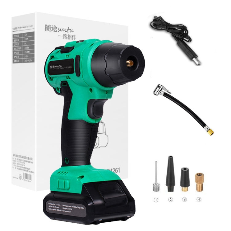 SUITU High-pressure Handheld Smart Digital Display Car Portable Wireless Tire Inflator(Green) - Inflatable Pump by SUITU | Online Shopping South Africa | PMC TechLife
