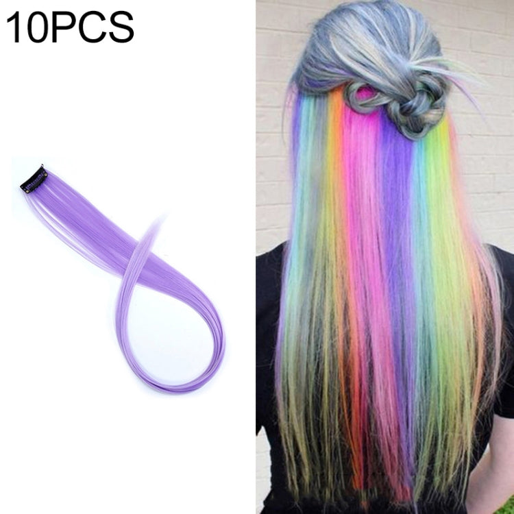 10 PCS Chemical Fiber Wig One-Step Gradient Color Single Card Wig, Stretched Length:24inches(21#) - free shipping - PMC Jewellery - Order now!