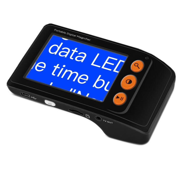 3.5 Inch 2X-25X High-Definition Handheld Magnifying Glass Electronic Vision Aid(Black)