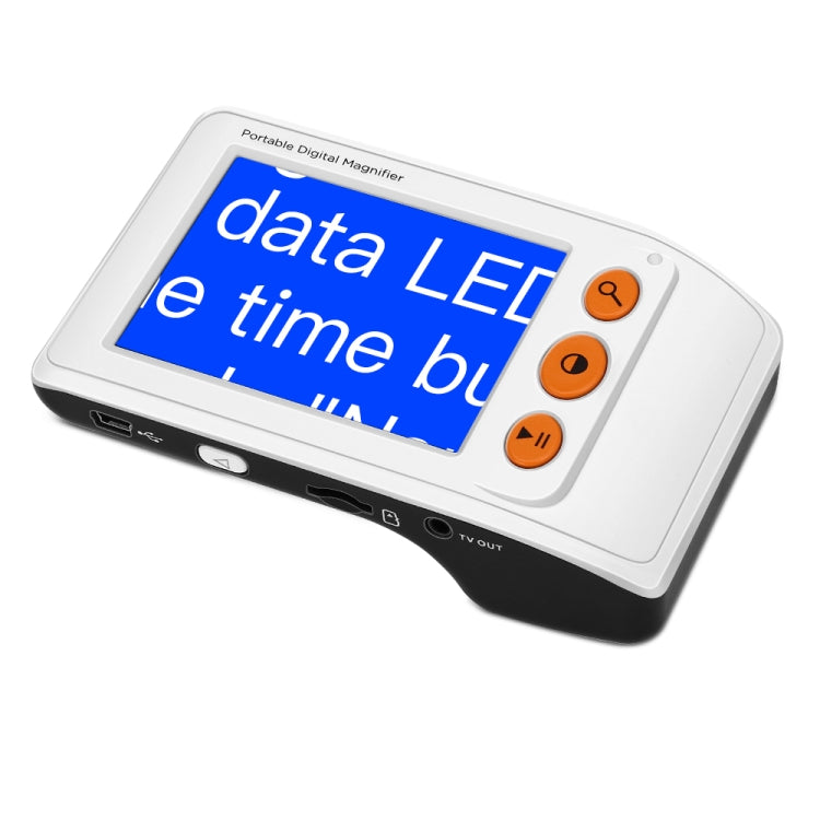 3.5 Inch 2X-25X High-Definition Handheld Magnifying Glass Electronic Vision Aid(White)