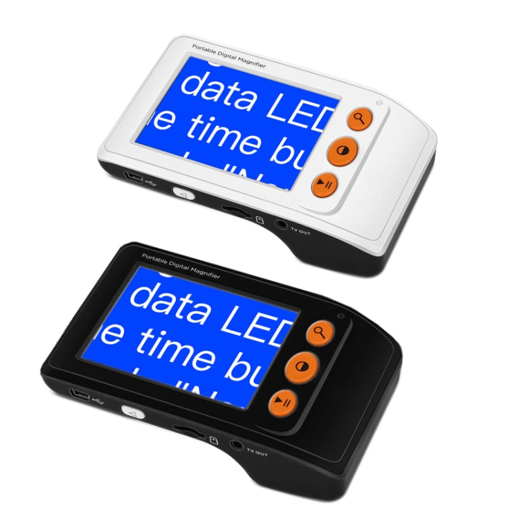 3.5 Inch 2X-25X High-Definition Handheld Magnifying Glass Electronic Vision Aid(White)