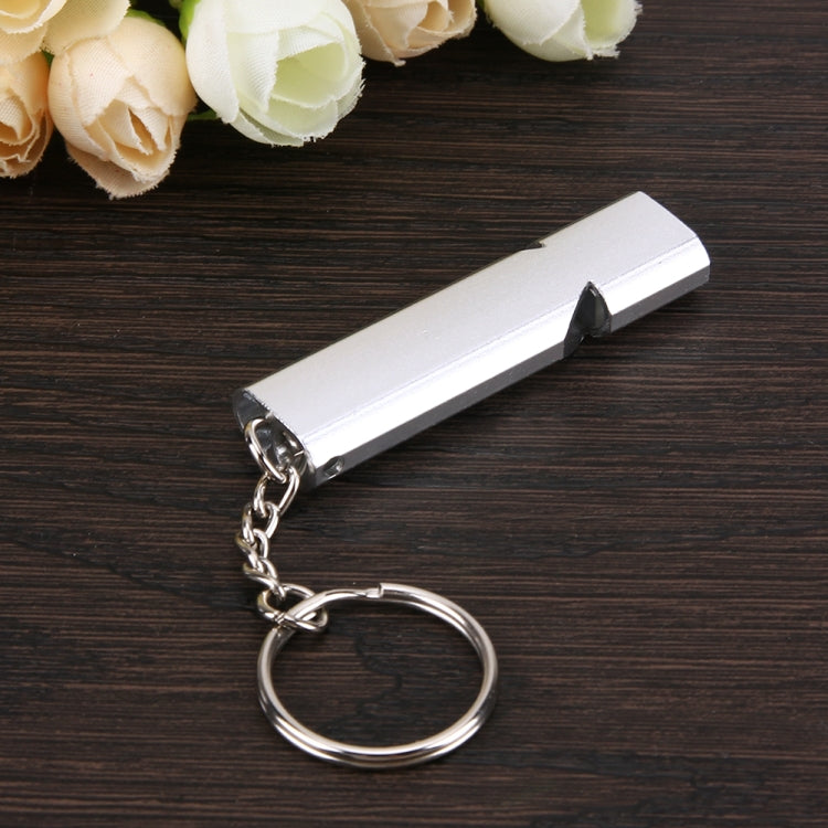 3 PCS Mini Portable 120db Double Pipe High Decibel Outdoor Camping Hiking Survival Whistle Double-frequency Emnergecy Whistle Keychain(Silver) - Emergency Tools by YYEDC | Online Shopping South Africa | PMC Jewellery | Buy Now Pay Later Mobicred