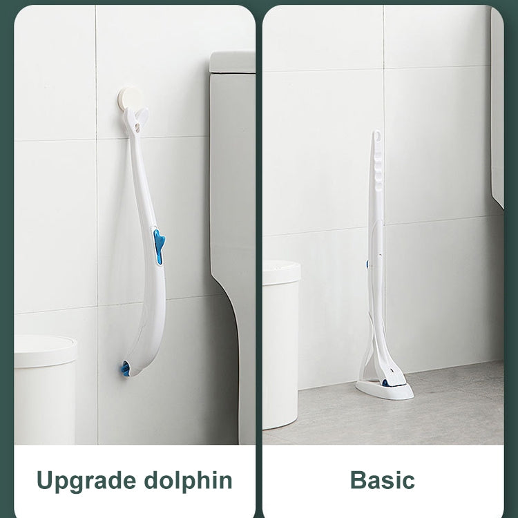 Disposable Toilet Brush Household Toilet Brush with Detergent, Style:Dolphin