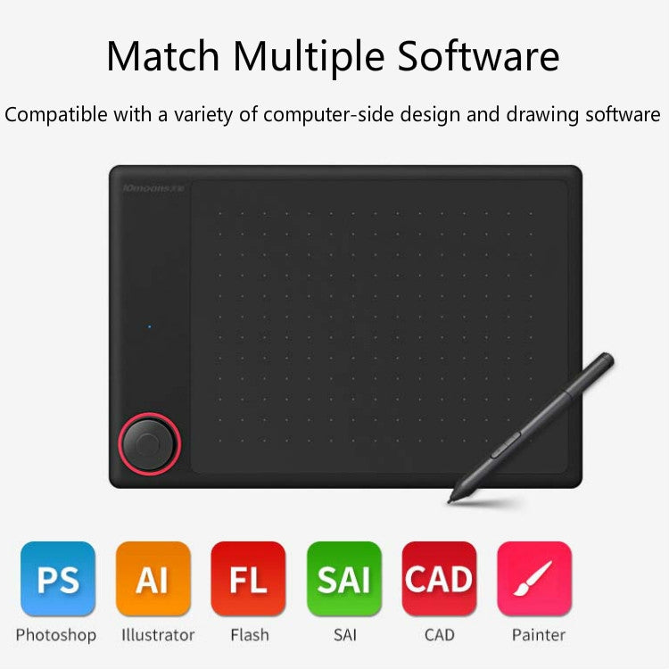 10Moons G30 Magic Circle Digital Tablet Can Be Connected To Mobile Phone Hand-Painted Board Painting Drawing Board with 8192 Passive Pen - free shipping - PMC Jewellery - Order now!
