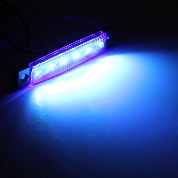 4 PCS 12V 6 SMD Auto Car Bus Truck Wagons External Side Marker Lights LED Trailer Indicator Light Rear Side Lamp(Blue) - Clearance Lights by PMC TechLife | Online Shopping South Africa | PMC TechLife | Buy Now Pay Later Mobicred