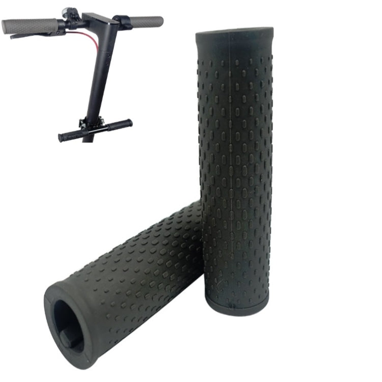 A Pair For Xiaomi Electric Scooter Silicone Car Handles Replace Non-slip Car Handles, Size:One Size(Black)