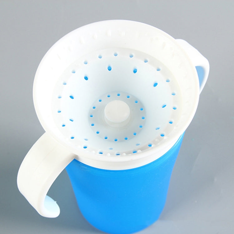 360 Degrees Rotated Baby Learning Drinking Cup With Double Handle Flip(Green)