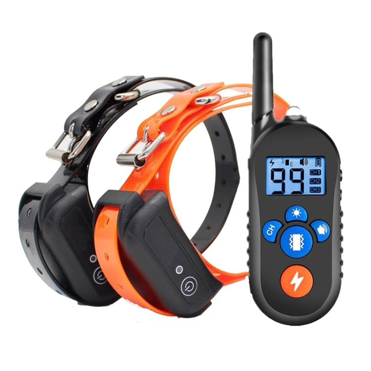 800m Remote Control Electric Shock Bark Stopper Vibration Warning Pet Supplies Electronic Water-resistant Collar Dog Training Device, Style:556-2(AU Plug)