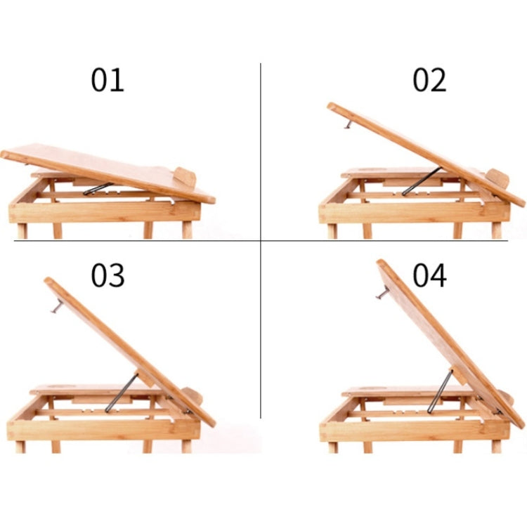 Folding Laptop Desk Bed Card Slot Lifting Type Lazy Computer Desk, Size: Medium (54cm), Style:with Drawer - Laptop Stand by PMC Jewellery | Online Shopping South Africa | PMC Jewellery | Buy Now Pay Later Mobicred