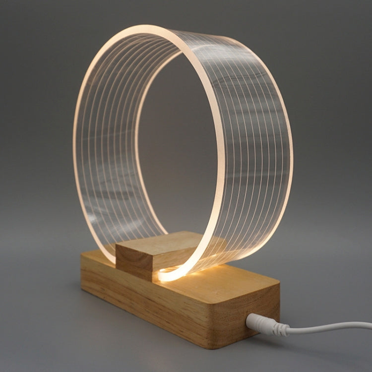 USB Acrylic Ring Table Lamp Night Light