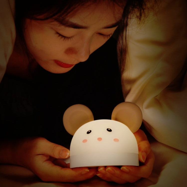 Cute Mouse Silicon Night Light with Electronic Alarm Clock Function Bedside Sleeping Desk Lamp Learning Clock - Night Lights by PMc TechLife | Online Shopping South Africa | PMc TechLife | Buy Now Pay Later Mobicred