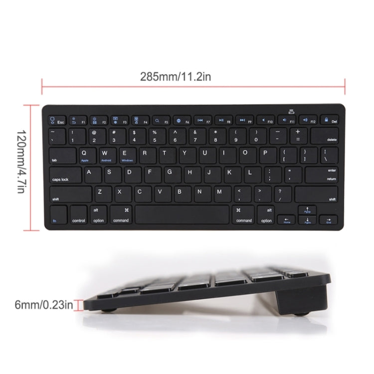 X5 Ultra-Thin Mini Wireless Keyboard + Wireless Mouse Set, Support Win / Android / IOS System(Black)