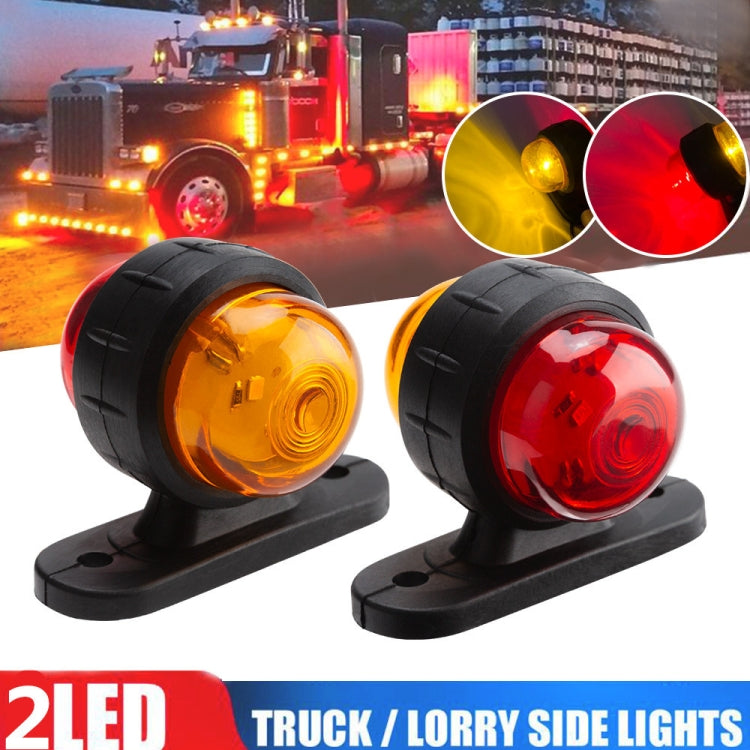 2 PCS R9 12-24V 2 LEDs 2000-4000K Double-Sided Waist Light Truck Side Light Cargo Truck Modification Two-Color Side Tail Light - Clearance Lights by PMC TechLife | Online Shopping South Africa | PMC TechLife | Buy Now Pay Later Mobicred
