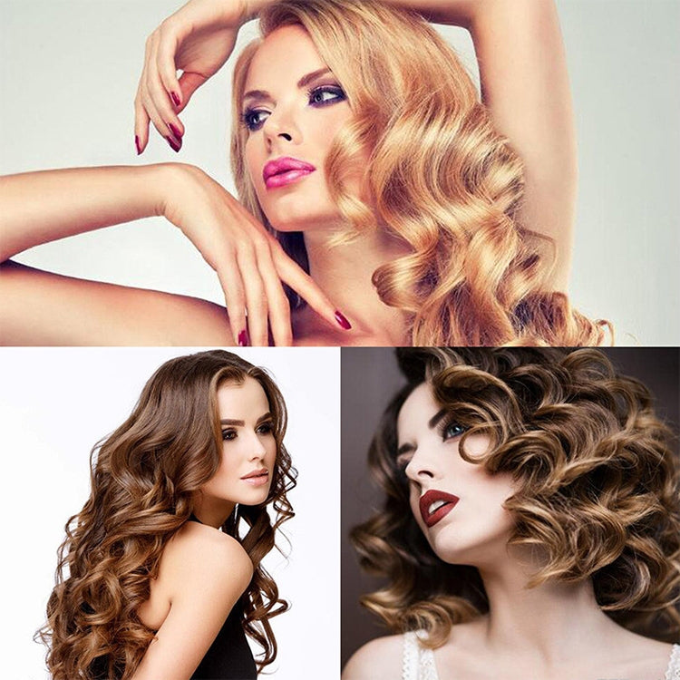 LCD Conical Curling Iron Single Tube Ceramic Glaze Pear Flower Cone, Size:32mm EU - free shipping - PMC TechLife - Order now!