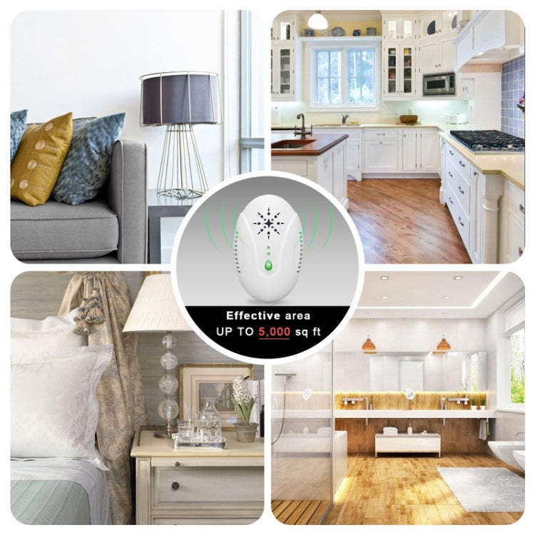 DC-9007 Ultrasonic Mosquito Repellent Portable Insect Repellent, Style:US Plug(White)