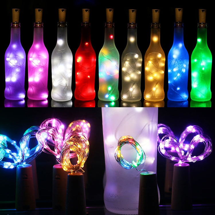 10 PCS LED Wine Bottle Cork Copper Wire String Light IP44 Waterproof Holiday Decoration Lamp, Style:2m 20LEDs(Blue Light) - Holiday Lights by PMC TechLife | Online Shopping South Africa | PMC TechLife | Buy Now Pay Later Mobicred
