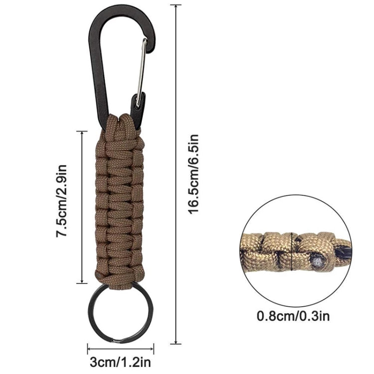 Outdoor Multifunctional Nylon Umbrella Rope Carabiner Key Chain(Deep Blue) - free shipping - PMC Jewellery - Order now!